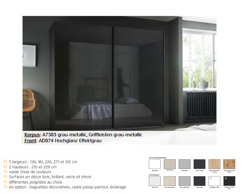 Armoire Quadra 136 cm
